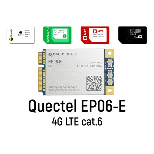 4G LTE cat.6 модем Quectel EP06-E с интерфейсом miniPCI-E. Доставка по ...